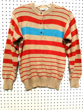 Vintage Vanderbilt Blue Multicolor Pullover Sweater Size L