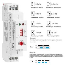On Delay & Off Delay Timer Relay Time Delay Cycler Switch 10A DC24V AC220V
