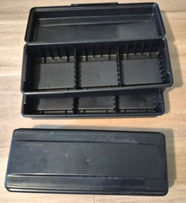 Lot of 3 Vintage Alpha Black 15 Cassette Tape Holders Storage Cases Made In USA