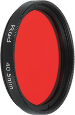 40.5mm Lens Filter,Full Red Camera Filter Scratch Optical Glass Round Fluorescen