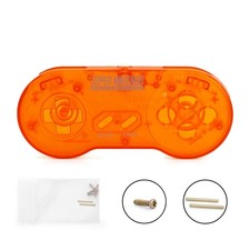 Super Nintendo SNES Controller Shell Clear Orange Made in USA