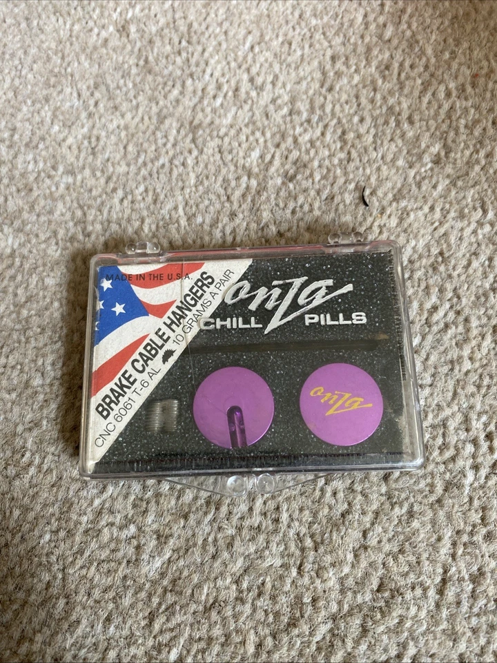 Onza Chill Pill Purple Brake Cable Hangers NOS Vintage - Image 2 of 3