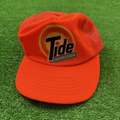 Vintage Tide Racing Team Orange Patch Mesh  NASCAR Snapback Trucker Hat Cap USA