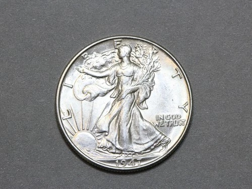 1947 50C Walking Liberty Silver Half Dollar Ch/Gem Bu