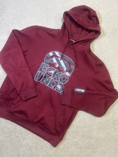 ECKO UNLTD MEN'S MEDIUM HOODIE MAROON BURGUNDY SWEATSHIRT PULLOVER CASUAL