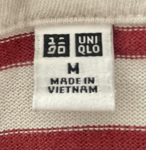 Uniqlo Women’s Red & Ivory Breton Striped Long-Sleeved T-Shirt Top M UK 12 EU 40 - Picture 12 of 13