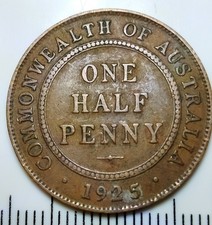1925 Australian One Half Penny 048