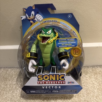 Sonic Hedgehog Vector Alligator Super Ring Toy Action Figure Articulated NEW