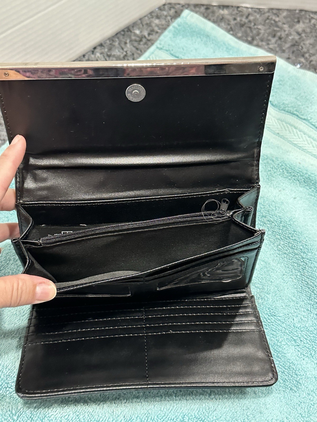 Multi Colored Patchwork Style Wallet - image 4