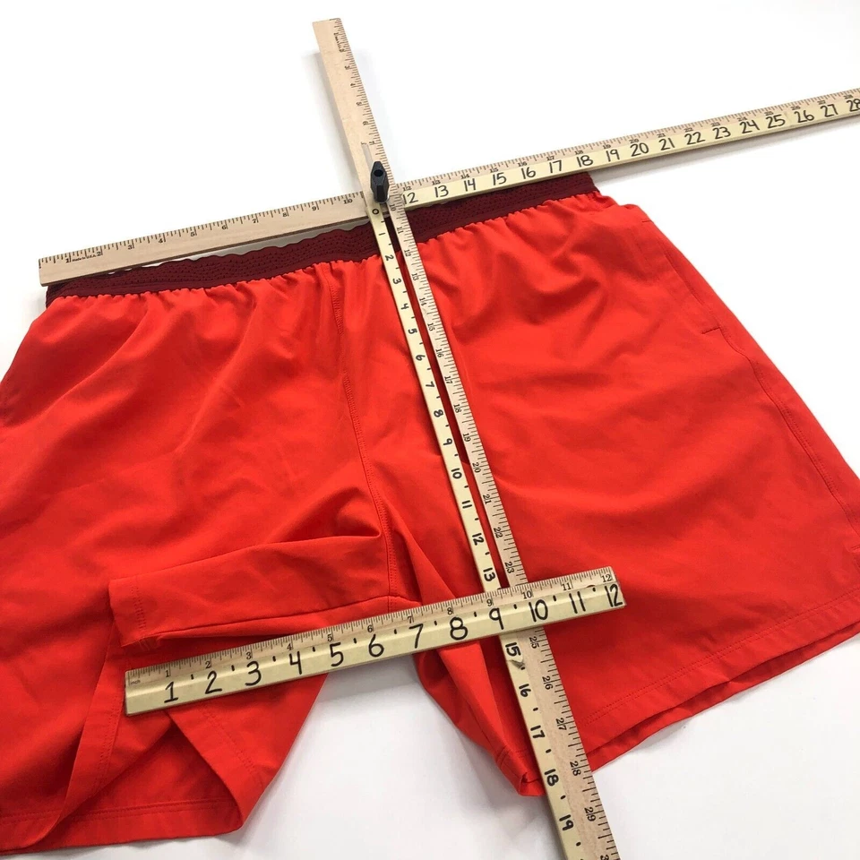 Шорты Fabletics 36 (подходит 36 Вт) с компрессионной подкладкой эластичные на талии 7 дюймов оранжевые - Изображение 2 из 4