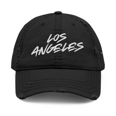 Distressed LOS ANGELES Hat Vintage Washed Baseball Cap Urban Streetwear