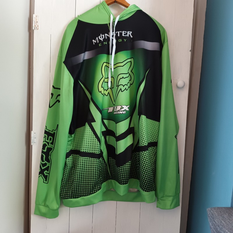 Fox Racing Pullover Hoodie Men's XL5 Green/Black Hooded Top