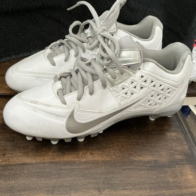Nike Speedlax Lacrosse Cleats White Athletic Footwear Sports Shoes for Lacrosse 