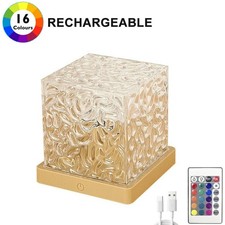 CUBE NORTHERN LIGHTS WATER WAVE NIGHT LIGHT W/REMOTE LED ATMOSPHERE LAMP UK