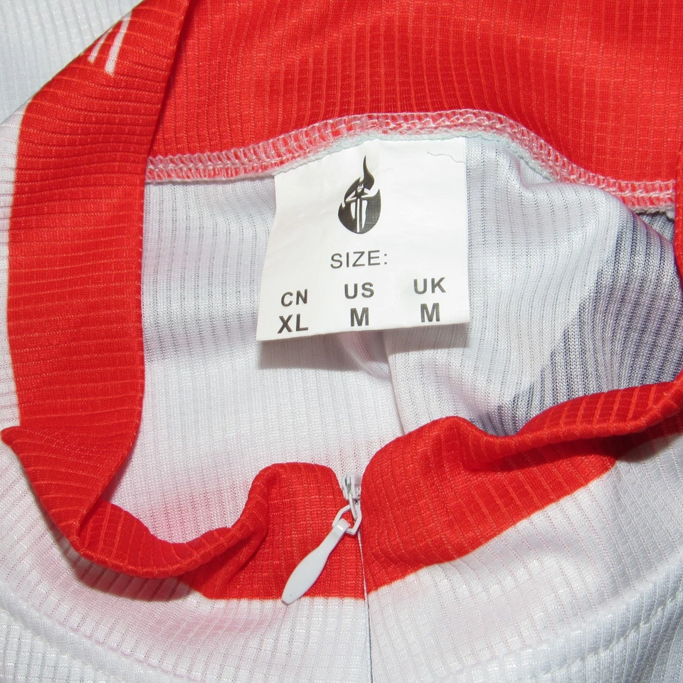 Wolfbike Cycling Jersey White Red And Blue Men’s Size Medium Half Zip Pockets - Image 3 of 4