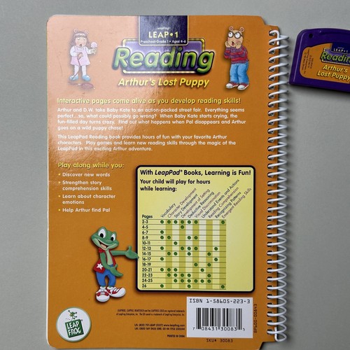LeapFrog Leap 1 Reading Arthur's Lost Puppy Book & Cartridge Set Ages 4-6 Presch - Picture 3 of 3
