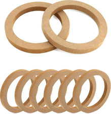 Wooden Speaker Spacer Rings, 8 Pcs 6.5" Car MDF Speaker Ring, MDF Tweeter Wood R