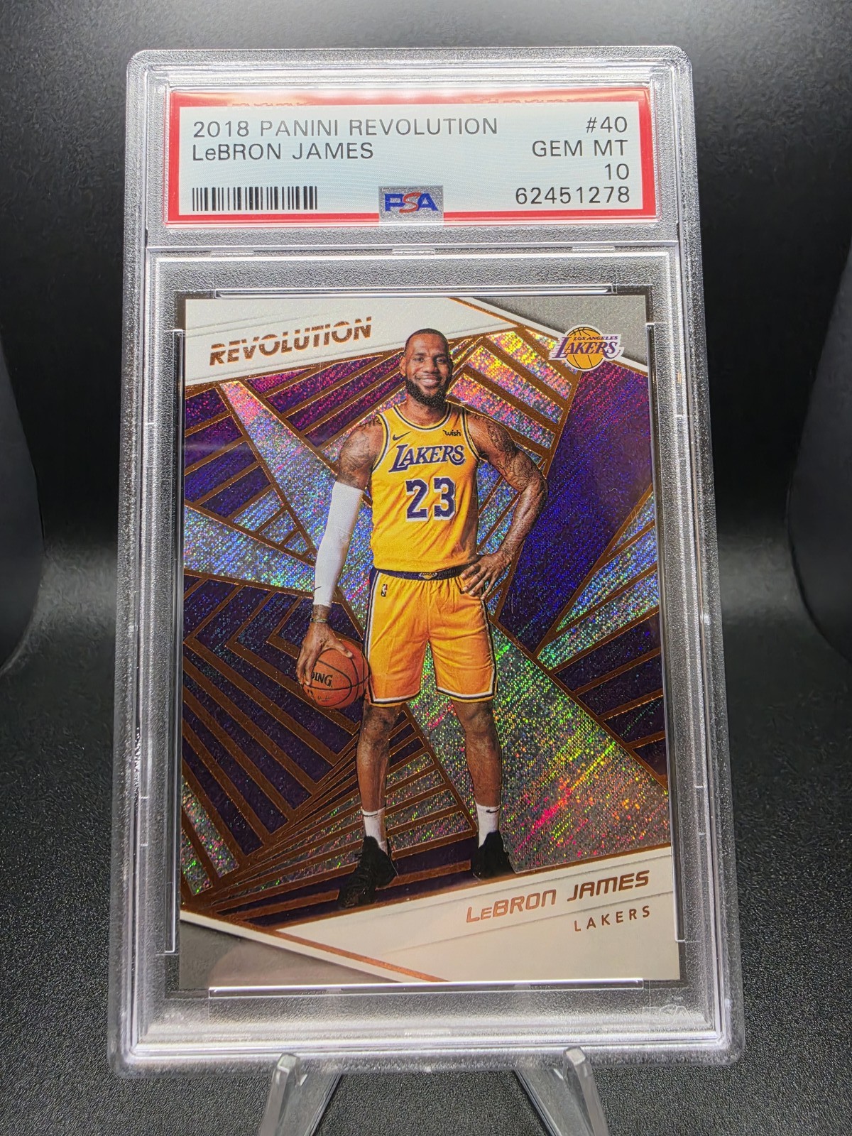 2018-19 Panini Revolution LeBron James #40 PSA 10 view 1
