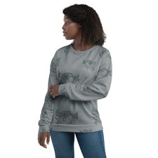 Grey Roses Unisex Sweatshirt