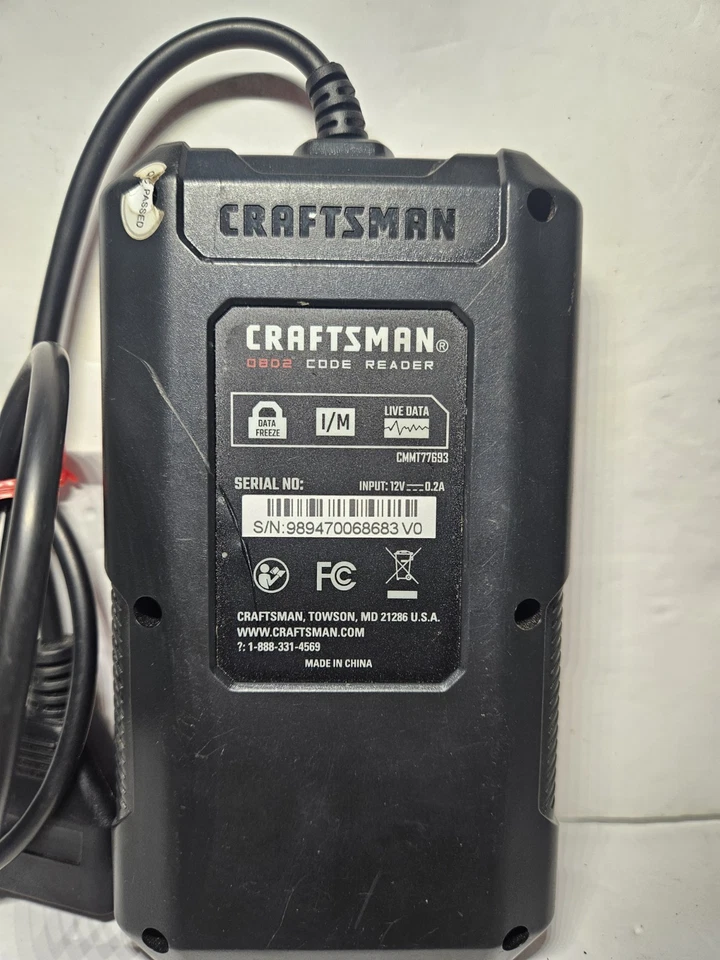 Lector de códigos de escáner OBD2 automotriz Craftsman (CMMT77693) Foto 3 de 3