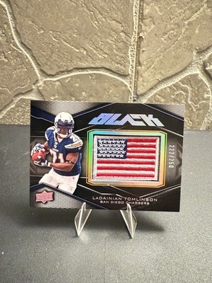 2009 LaDainian Tomlinson UD Black Flag Patch Card #79 #'d 222/250 Chargers LT
