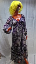 Forever 21 Purple And White Floral Pattern Lined Dress Sz XS Used Good $5 'Fits!