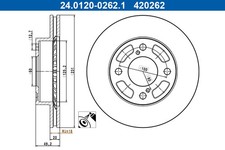 ATE Bremsscheiben belüftet vorne passend für Suzuki Celerio LF