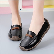 Women's Comfort Soft Sole Penny Loafers Casual Slip On Round Toe Flats Shoes