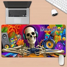 Personalized Name/Text, Skull Music Funhd Printed Desk Pad, Multi-Functional XX