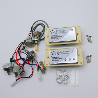 Epiphone Alnico Classic 57 PRO Humbucker Pickups with Wiring 2 Core Wire CR BK
