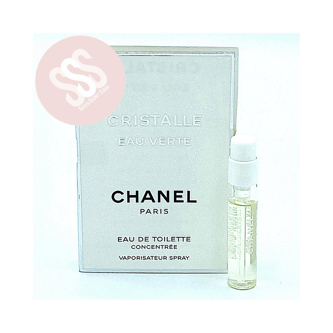 CHANEL CRISTALLE EAU VERTE EDT CONCENTREE SAMPLE SPRAY .06oz/2ml