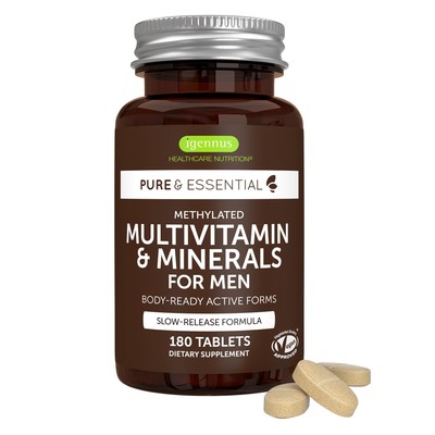 Igennus Men s Multivitamin Methylated B12 MTHFR 180ct