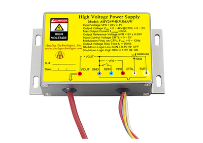 AHV24V4KV5MAW High Voltage DC-DC Power Supply 24VDC Input 4KV 5mA Output