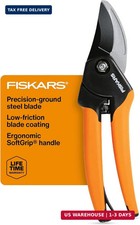 Fiskars SoftGrip Bypass Pruning Shears, 5/8" Cut Capacity Gardening Scissors for