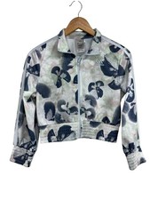 Adidas Loose Fit Floral Fashion Track Jacket Girls 10/12