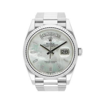 ROLEX DAY-DATE REF. 128239 FULL SET MOTHER OF PEARL DIAMOND 18K WEISSGOLD 2025..
