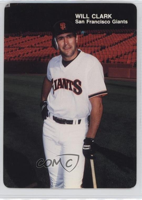 1988 Mother's Cookies San Francisco Giants Stadium Giveaway Will Clark #2 1j1e