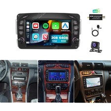 DAB+ 2+64G Android 15.0 Autoradio Carplay F&uuml;r Mercedes Benz C-W203 2000-2005 KAM