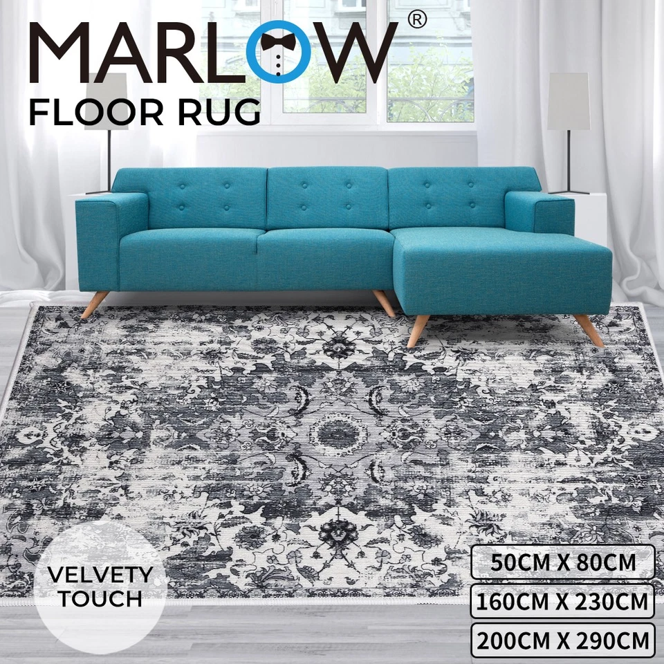 Marlow Floor Rugs Area Carpet Soft Shaggy Rug Large Bedroom Living Room Mats