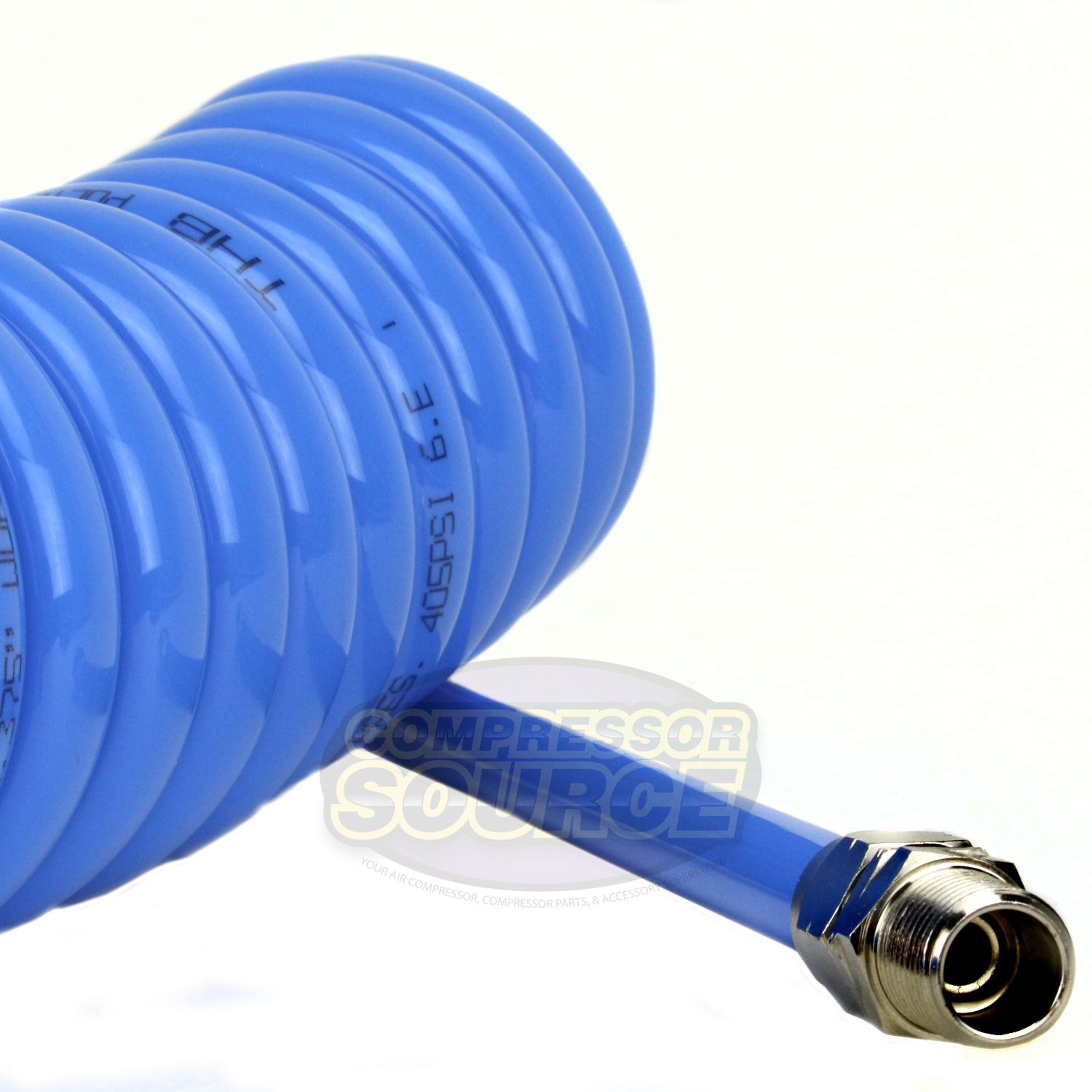 Coiled High Quality  3/8" X 25' Polyurethane Air Compressor Coil Hose Recoil