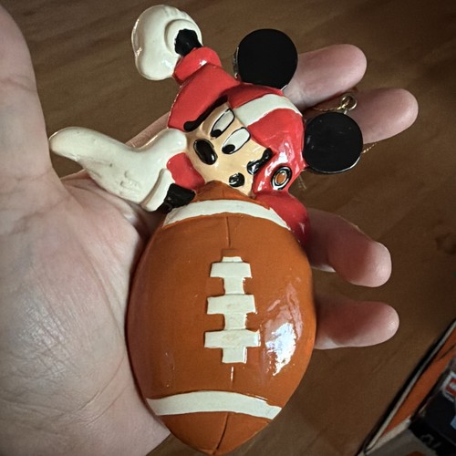 Mickey Playing Football Christmas Ornament