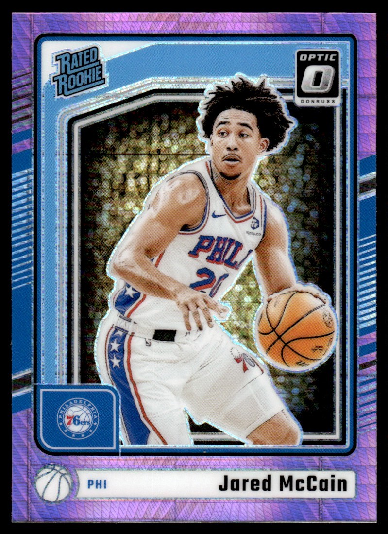 2024-25 Donruss Optic Hyper Pink Jared McCain Rookie Philadelphia 76ers #270