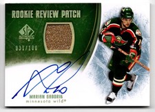 2007-08 SP Authentic Rookie Review Auto Patches Marian Gaborik Auto Patch