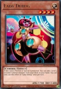 YUGIOH 1x Lady Debug Rare MAGO-EN128 NM