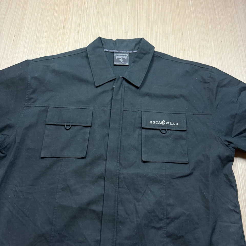 Camisa Chaqueta Vintage Años 90 Rocawear Y2K Cremallera Completa Cyber Mall Goth Raver XXL Foto 2 de 4