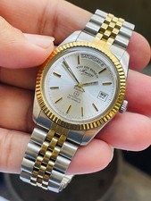 vintage west end president two tone silver dail working/serviced