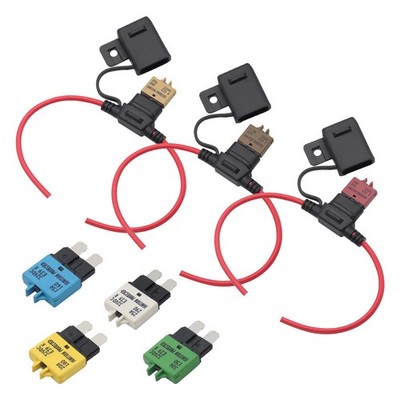 Manual Reset Fuses Blade Circuit Breaker With Fuse Holder For Car Boat Truck SUV