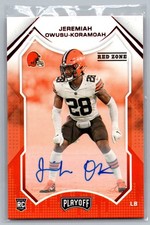 2021 Panini Playoff #266 Jeremiah Owusu-Koramoah Autographs Red Zone