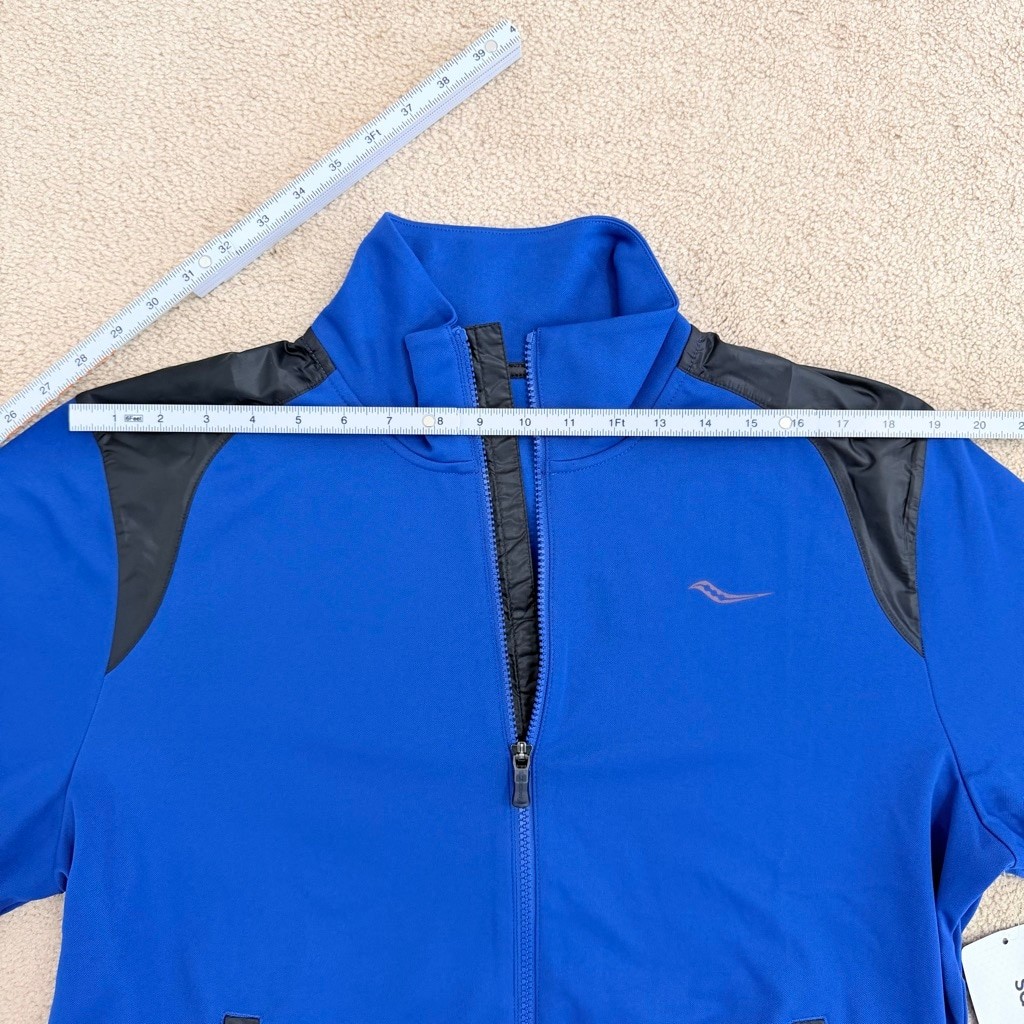 Saucony Performance Jacket Men's Size Medium Blue Black Full Zip Activewear thumbnail 15