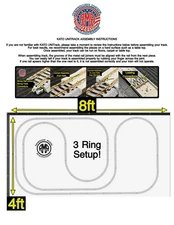 Kato N Scale Nickel Silver UNI Track 4' x 8' 3 Ring Layout Set DC DCC